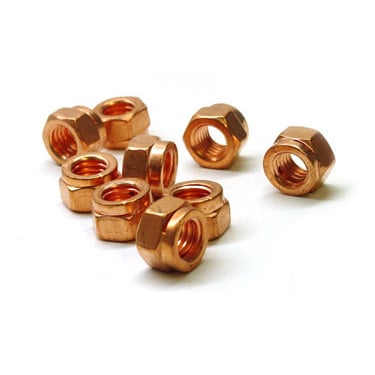 8mm (1.25 pitch) Copper Lock Nut